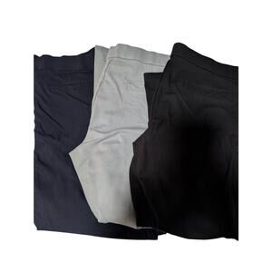Lot of 3 Women's Size 12P and 12M Career Pants Blue, Gray, Black